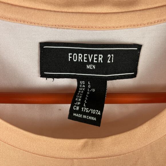 Forever 21 T-Shirt Large Blue Mens Floral Short Sleeve - Picture 2 of 4